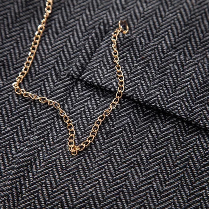 The Wallingford Men's Classic Tweed Suit Gilet