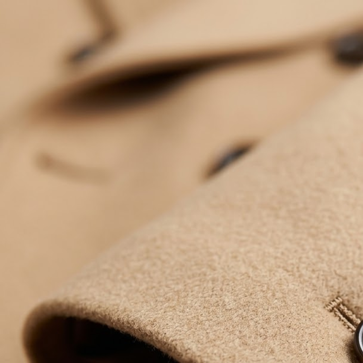 The Otranto Men’s Double Breasted Long Wool Trench Coat
