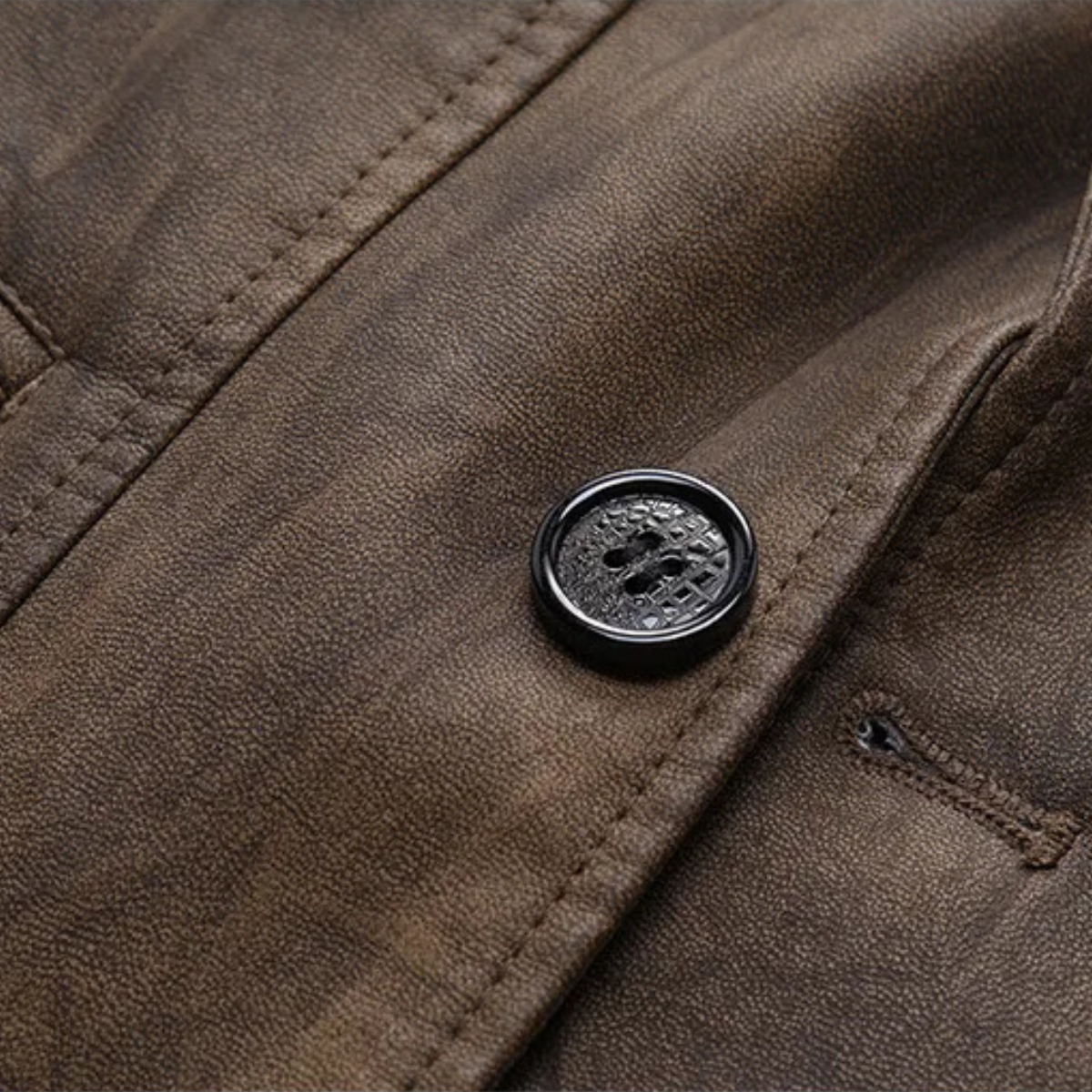 The Minturno Men’s Leather Single Breasted Vintage Jacket