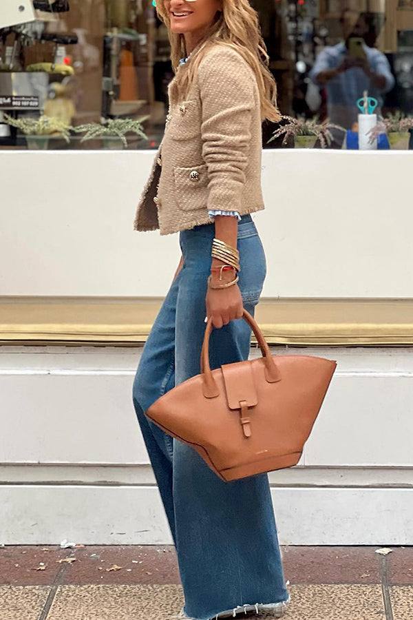 Women's Textured Blazer with Pockets