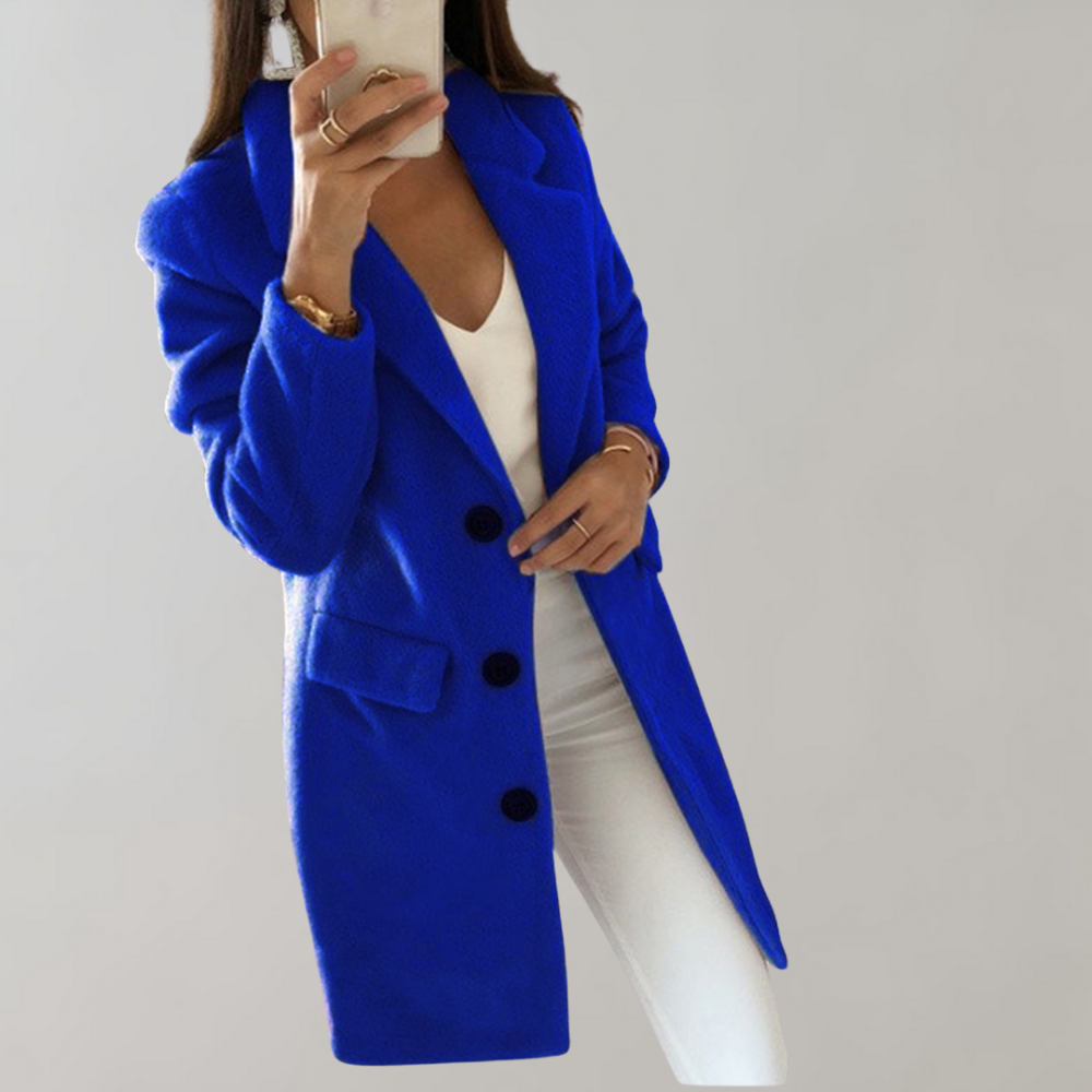 Women's Long Blazer with Button Front