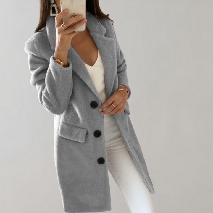 Women's Long Blazer with Button Front