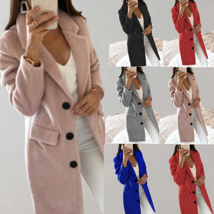 Women's Long Blazer with Button Front