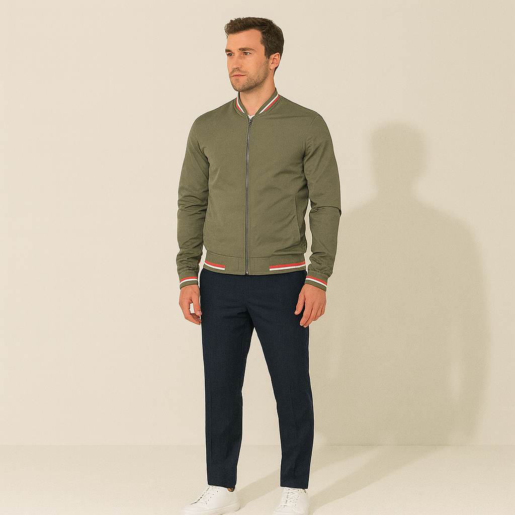 The Balmoral Bomber Jacket – Slim Fit Casual Zip Up