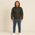 The Waldorf Men’s Brown Leather Puffer Jacket – Luxury Winter Coat with Hood