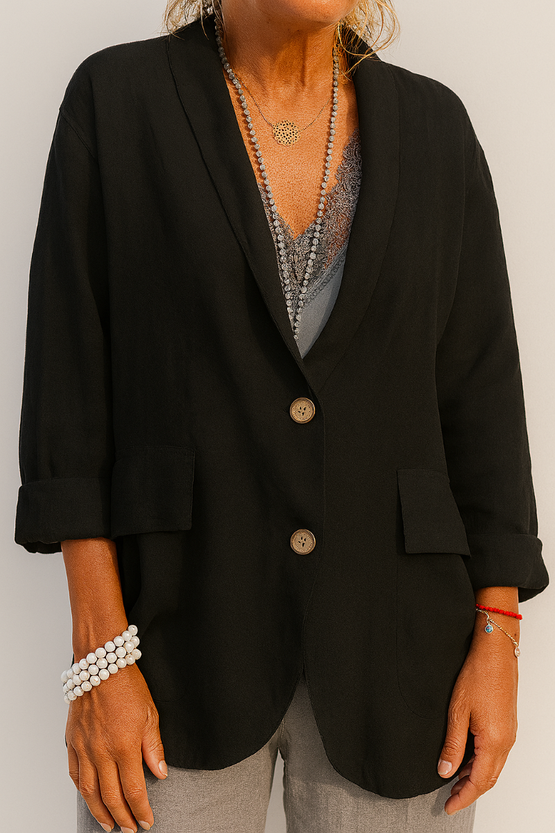 Women's Relaxed Fit Linen Blazer