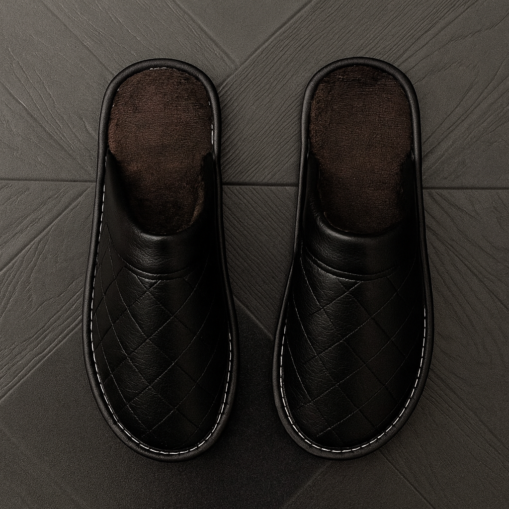 The Macclesfield Men&#39;s Quilted Warm Indoor House Shoes with Soft Lining