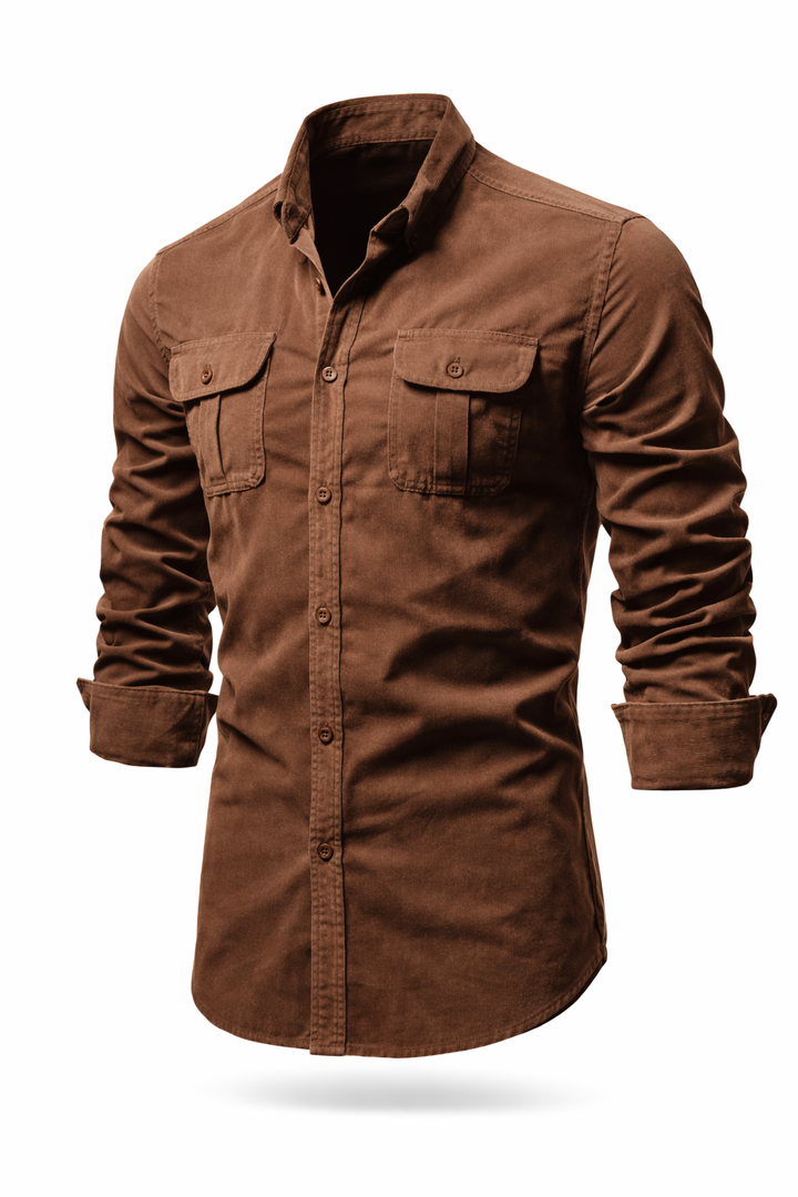 The Belleford Men’s Vintage Washed Denim Workwear Shirt
