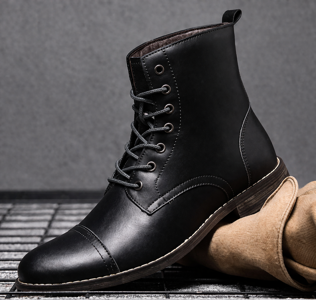 The Mantova Men's High Top Trendy Retro Leather Boots
