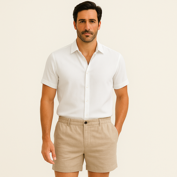 Men's Premium Linen Tailored Breathable Shorts-The British Gentlemen