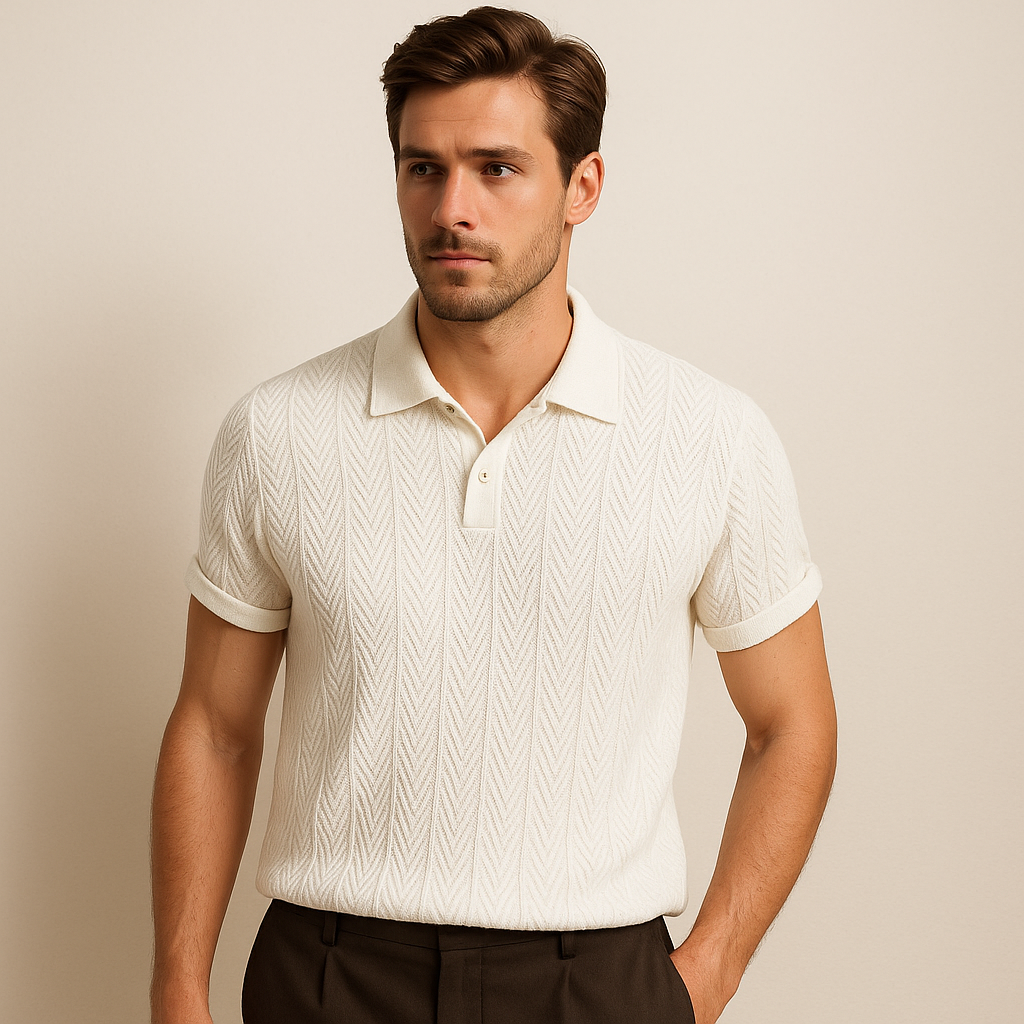 Men’s Casual Cotton Polo Shirt Vintage Style-The British Gentlemen