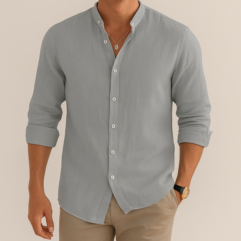Summer Casual Linen Men Shirt Relaxed Fit-The British Gentlemen