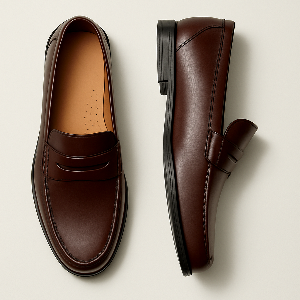 Men's Leather Loafers Classic Comfortable Slip-On-The British Gentlemen