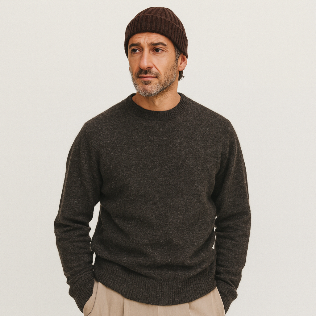 The Wentworth Men's Luxury Ribbed Knit Cashmere Beanie