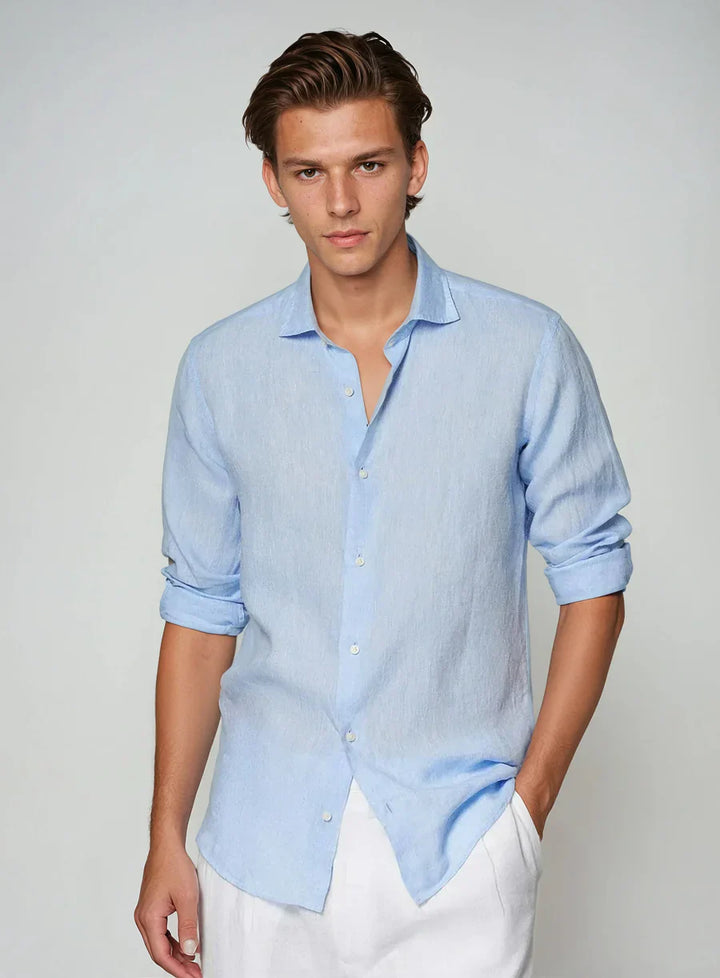 The Matera Men's Premium Linen Button Up Shirt