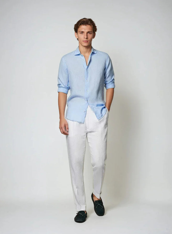 The Matera Men's Premium Linen Button Up Shirt