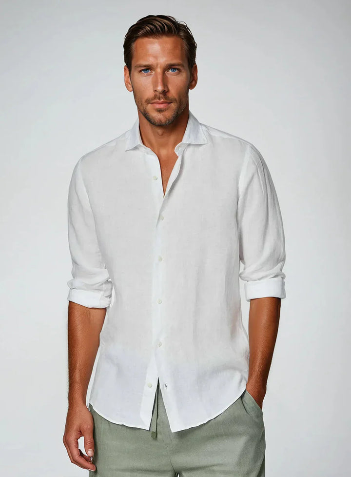 The Matera Men's Premium Linen Button Up Shirt