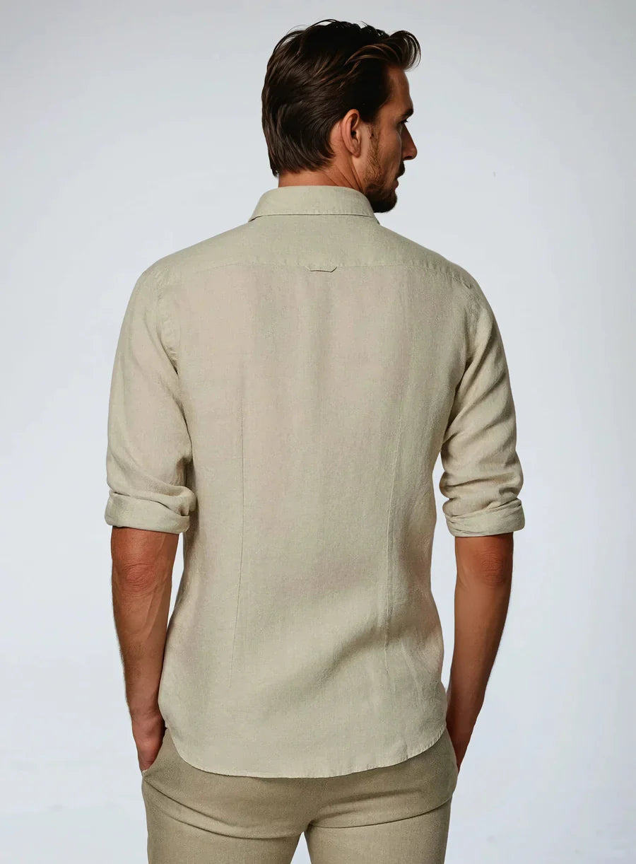 The Matera Men's Premium Linen Button Up Shirt