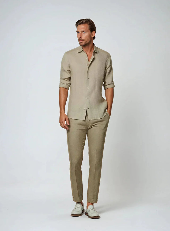 The Matera Men's Premium Linen Button Up Shirt