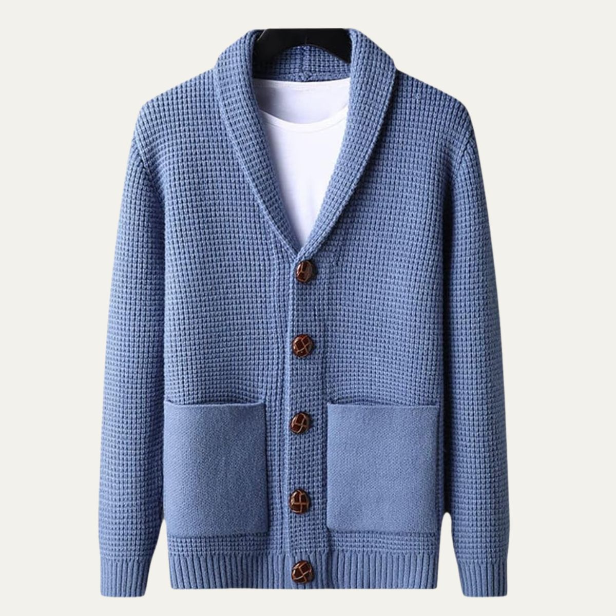 The Agrigento Men’s Button Up Knitted Shawl Collar Cardigan