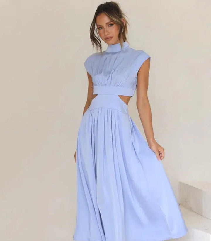 Women's Maxi Dress with Side Cut Outs