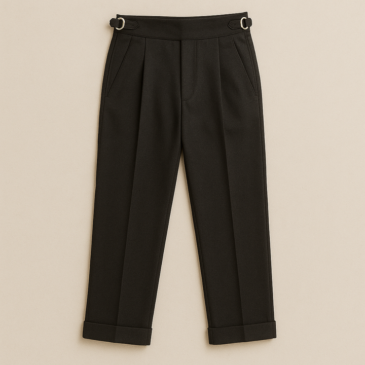 The Hensley Pleated Pants – High Waist Wool Pants for Men