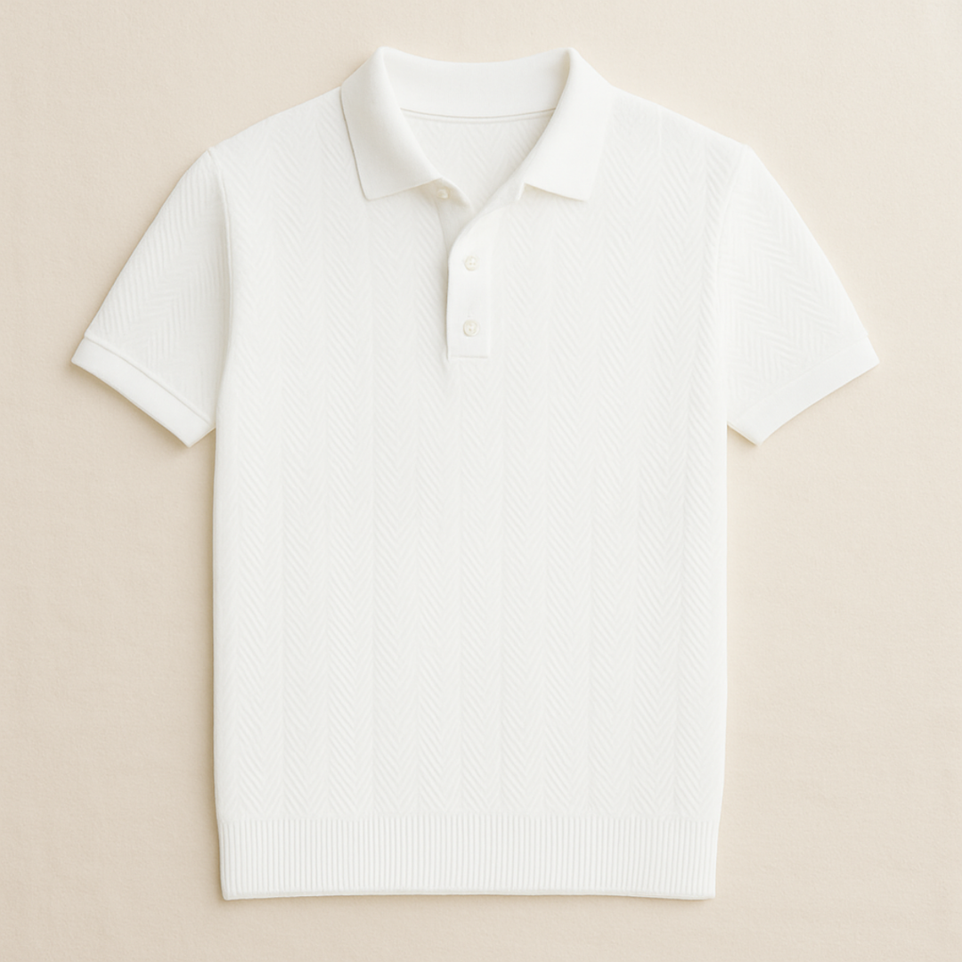 Men’s Casual Polo Shirt Vintage Style