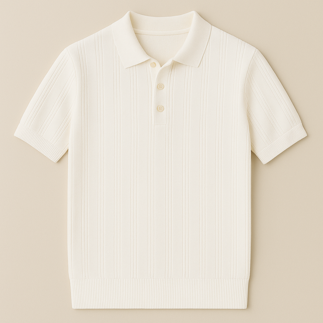 The Bormio Retro Knitted Polo for Men