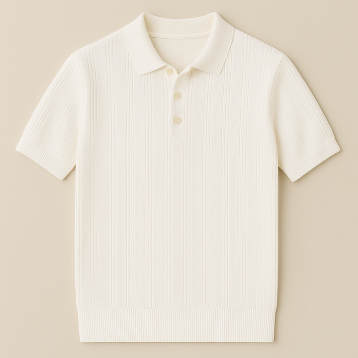 The Bormio Retro Knitted Polo for Men