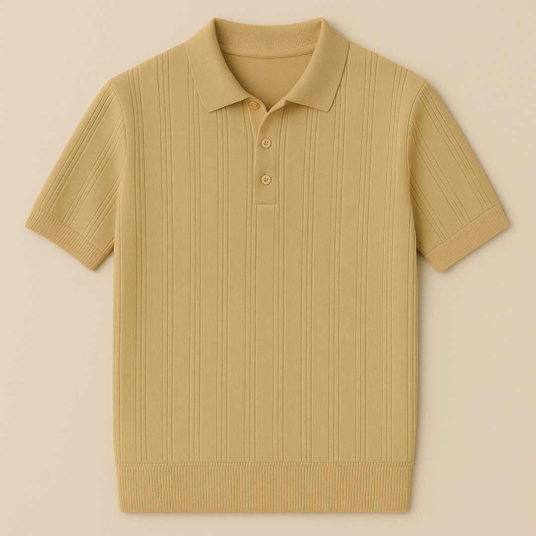 The Bormio Retro Knitted Polo for Men