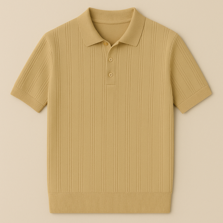 The Bormio Retro Knitted Polo for Men