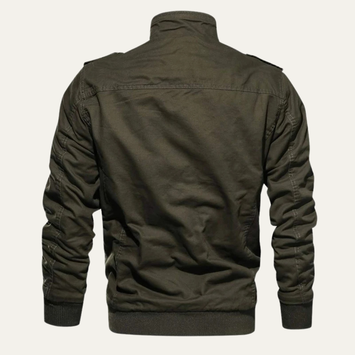 The Macerata Men’s Thermal Military Style Zip-Up Fleece Lined Jacket