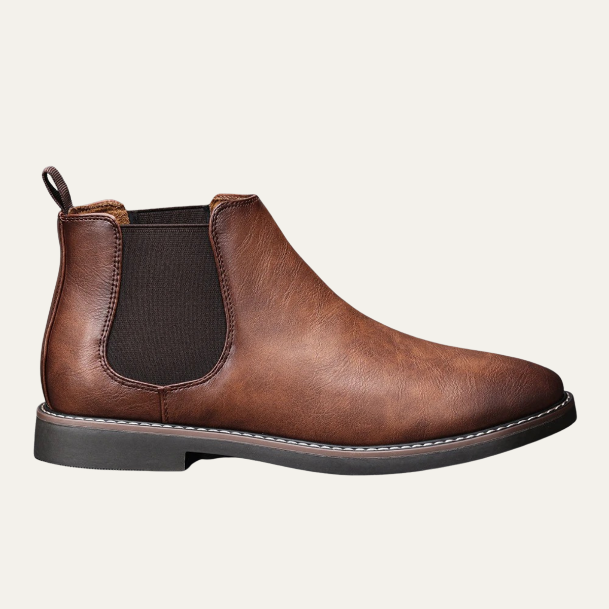 The Montalcino Men’s Brown Classic Leather Slip On Chelsea Boots