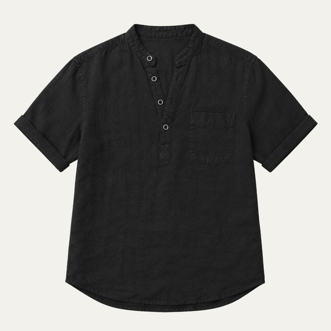 The Cortona Men's Breathable Linen Collar Shirt