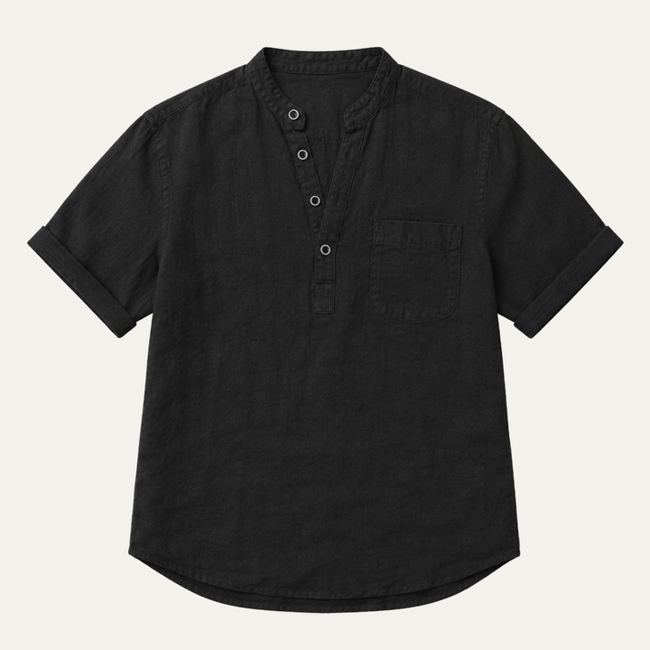 The Cortona Men's Breathable Linen Collar Shirt