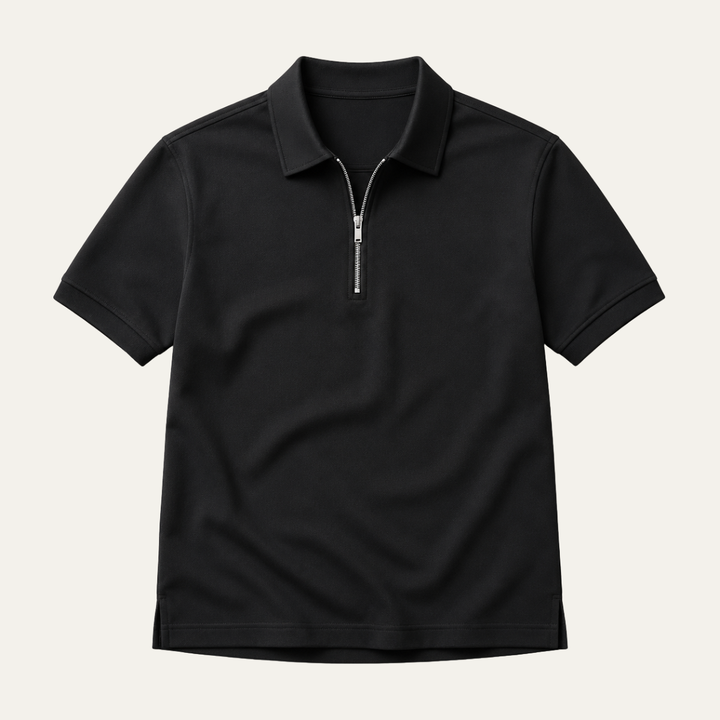 The Limone Men's Quarter Zip Polo Shirt