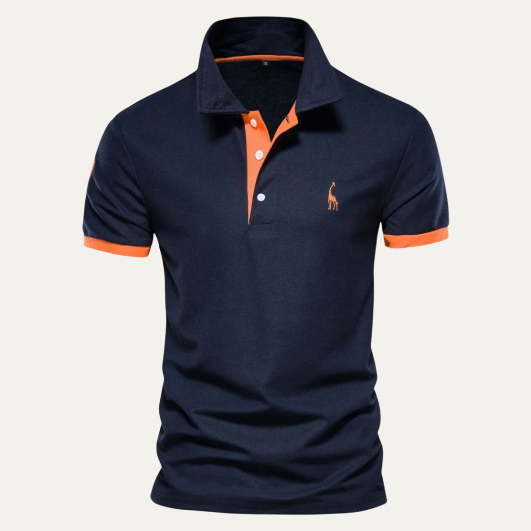 The Arona Men's Contrast Trim Cotton Polo Shirt