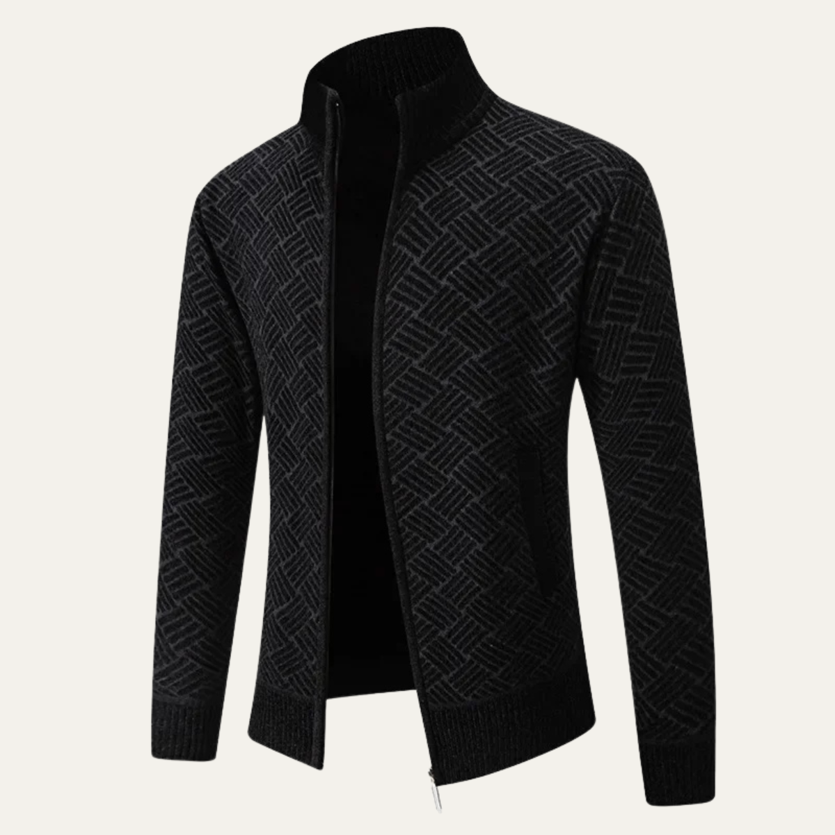 The Tropea Men’s Warm Fleece Lined Knitted Zip Cardigan