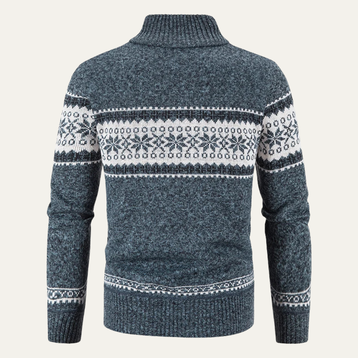The Taranto Men’s Warm Knitted Wool Blend Zip Cardigan