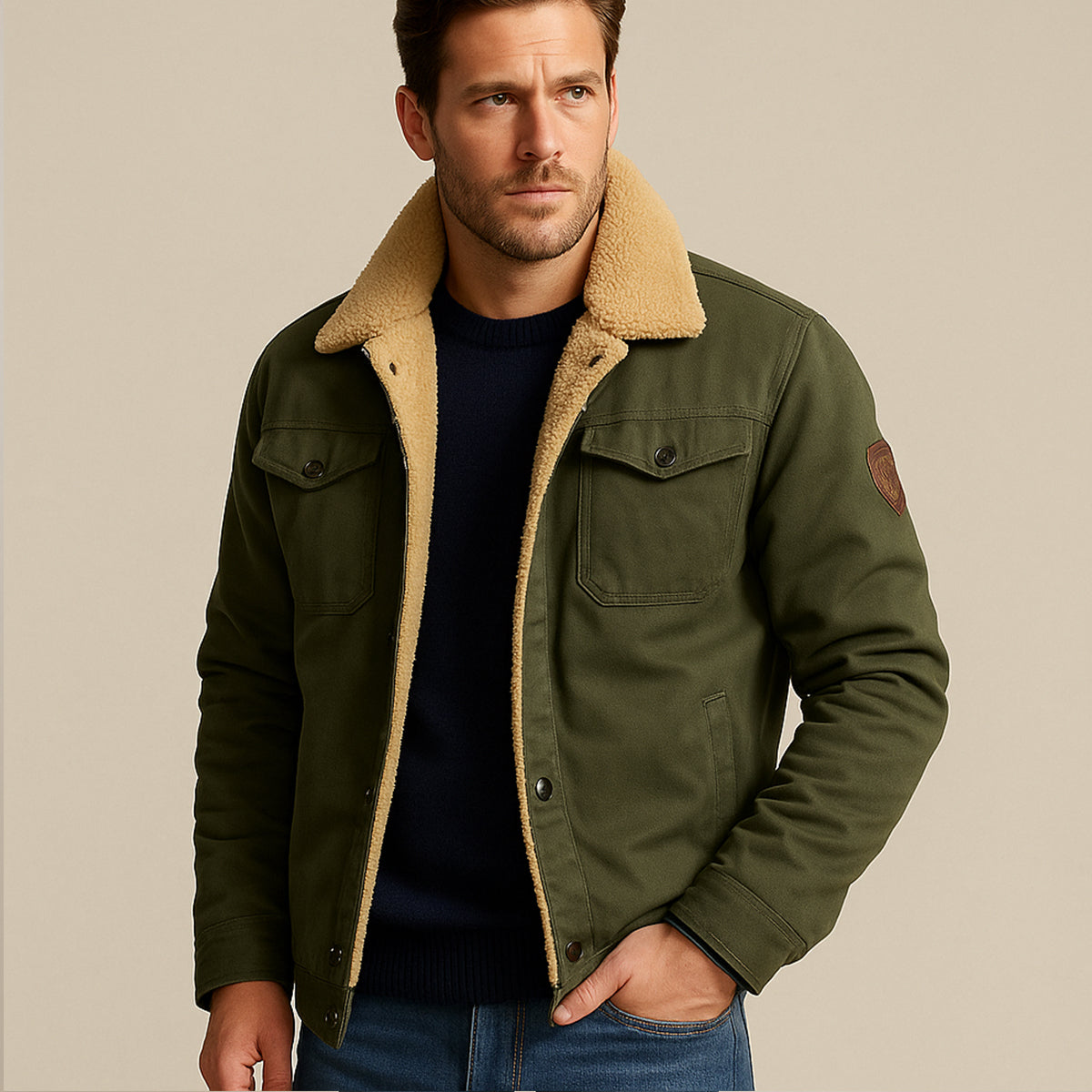 The York Warm Fleece Lined Winter Coat for Men