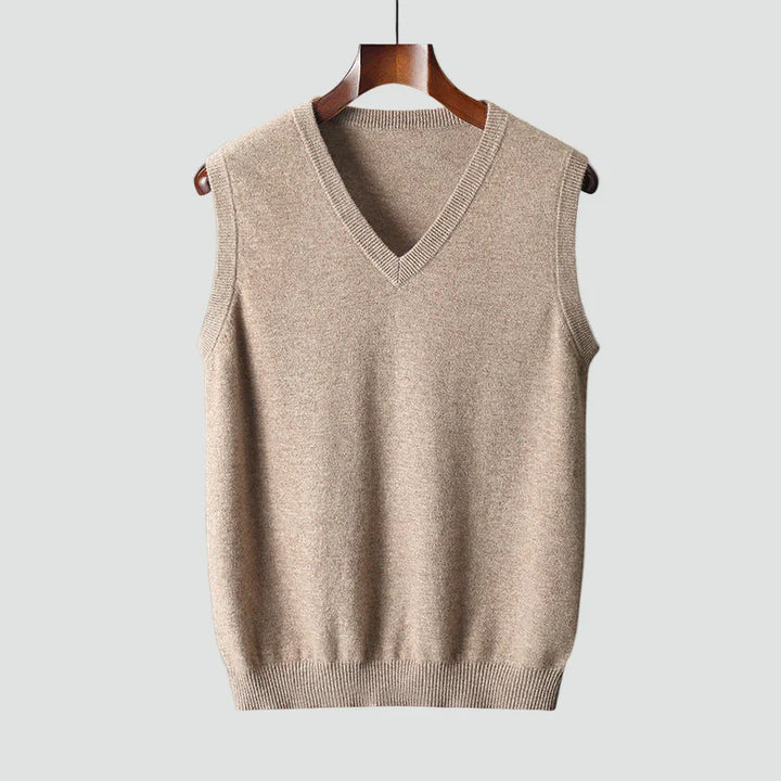 The Milan Men's V Neck Knit Cotton Vest
