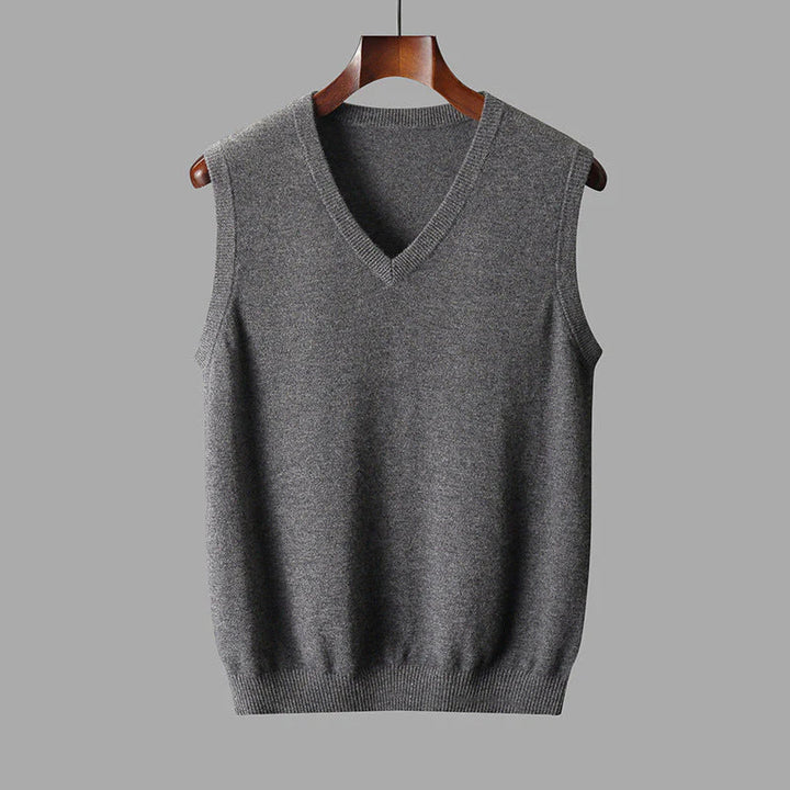 The Milan Men's V Neck Knit Cotton Vest
