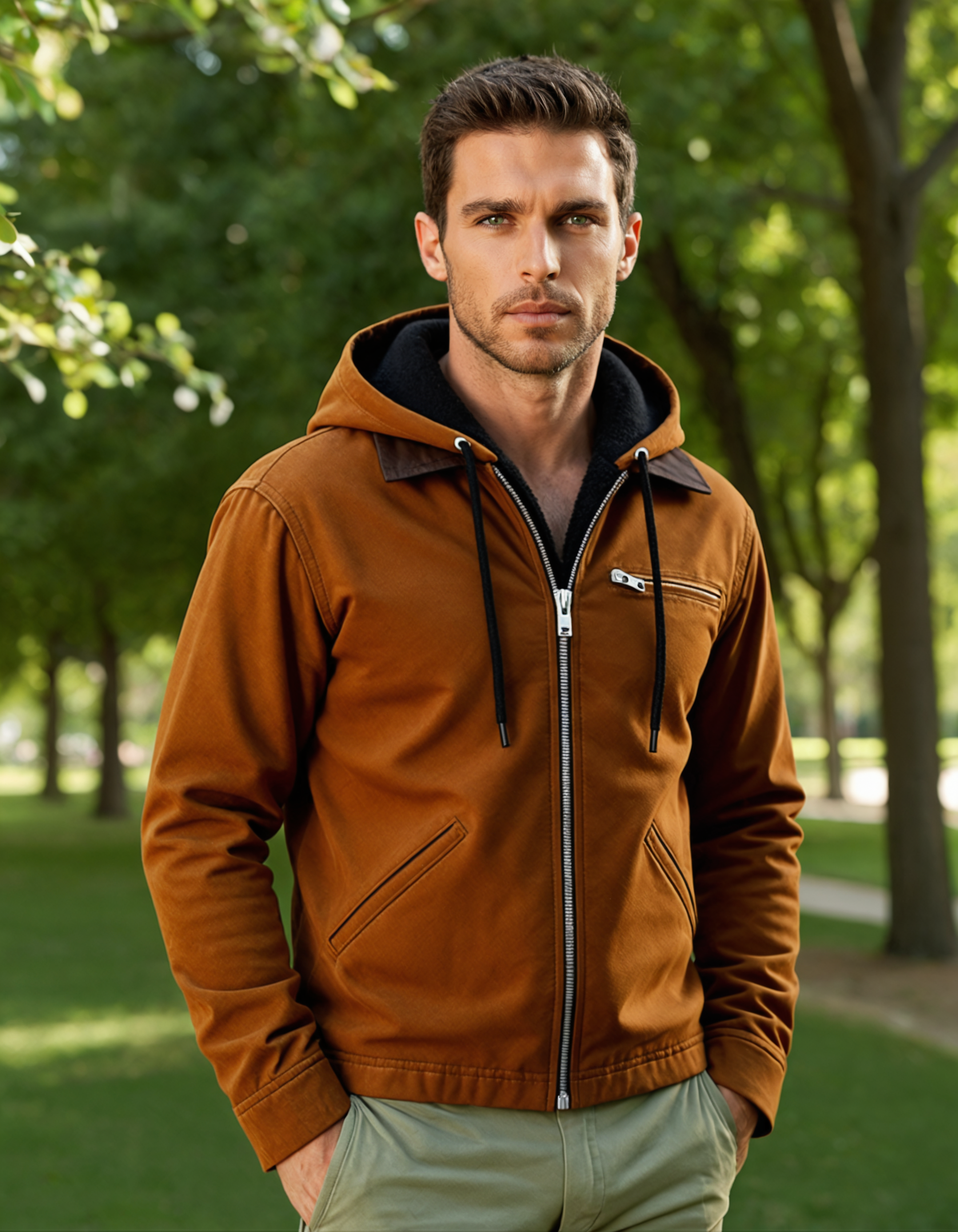 The Northcrest Men’s Fleece Lined Hooded Winter Jacket