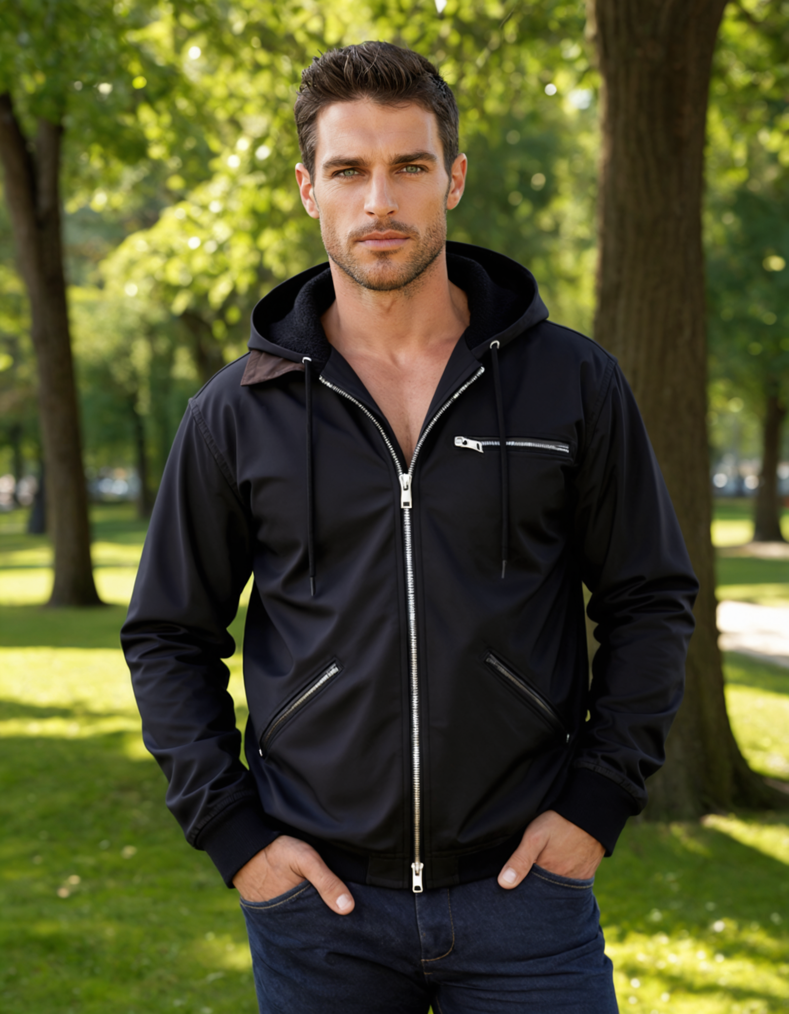 The Northcrest Men’s Fleece Lined Hooded Winter Jacket