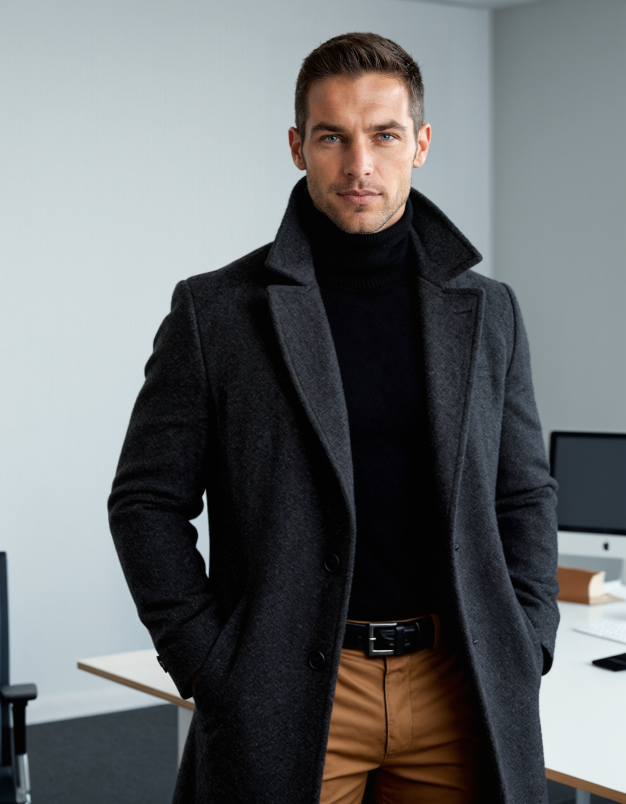 The Ridgeford Men’s Classic Wool Winter Overcoat