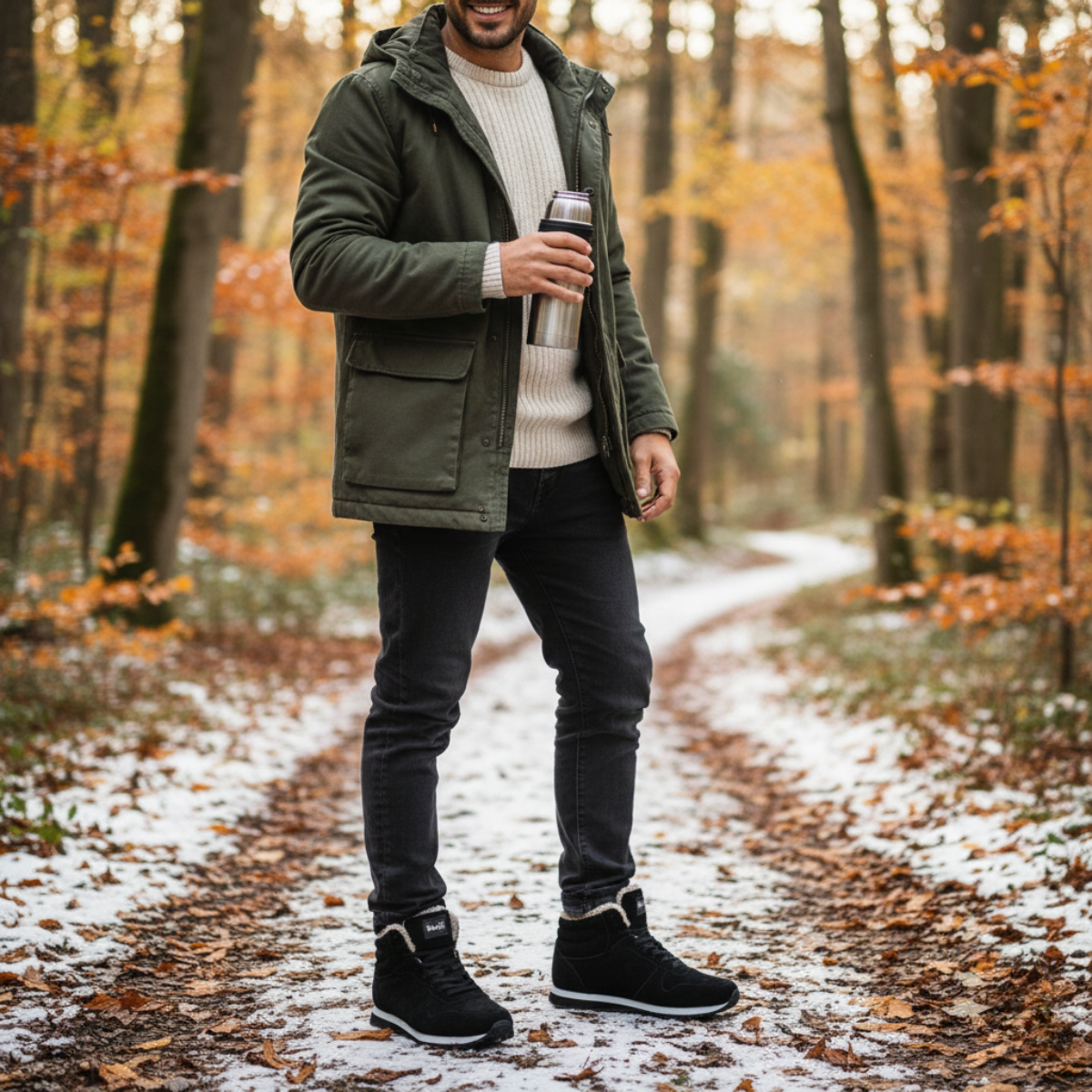 The Padova Men’s Casual Warm Fleece Lined Ankle Winter Boots