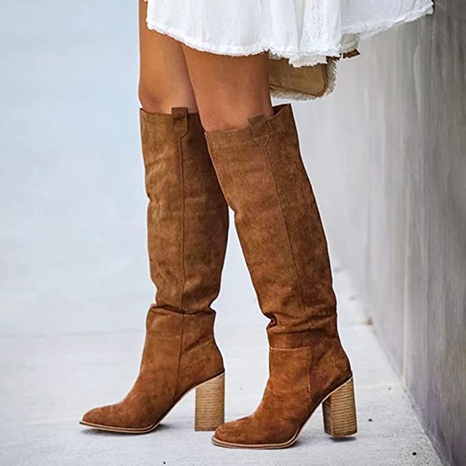 Women's Knee-High Suede Boots