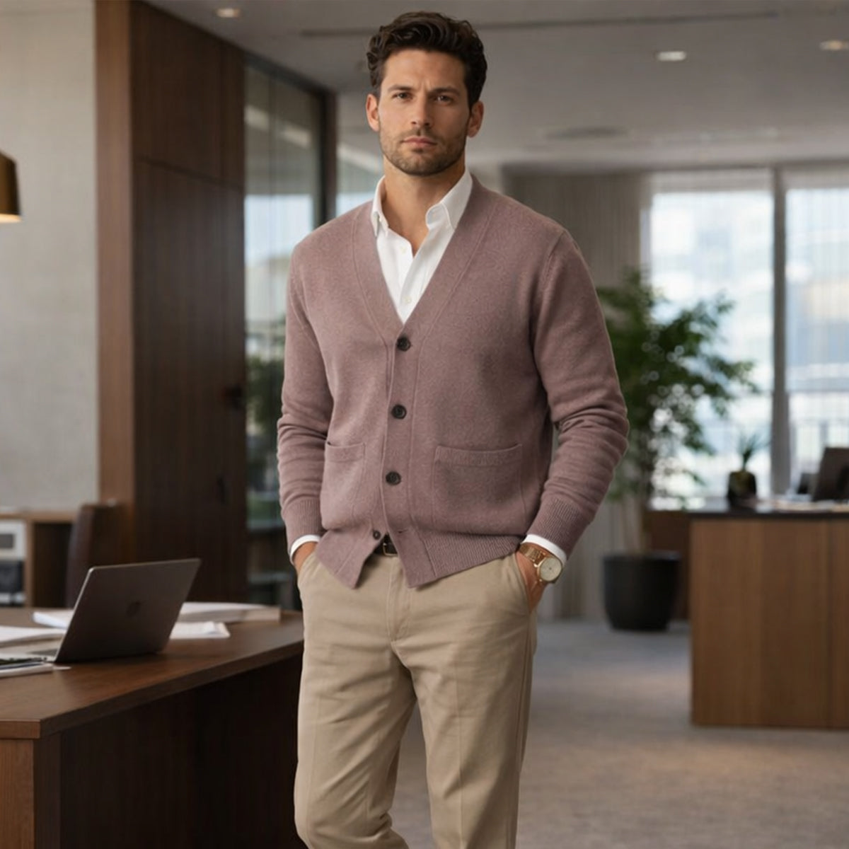 The Mayfair 100% Cashmere Cardigan for Men