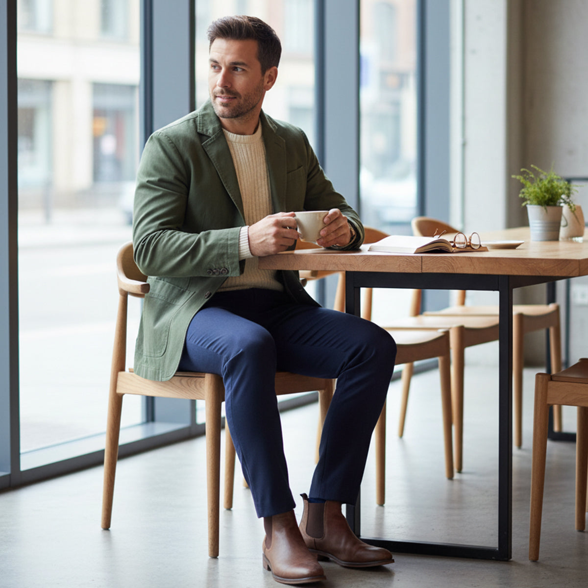 The Reykjavik Men’s Cotton Blazer Style Windbreaker with Pockets