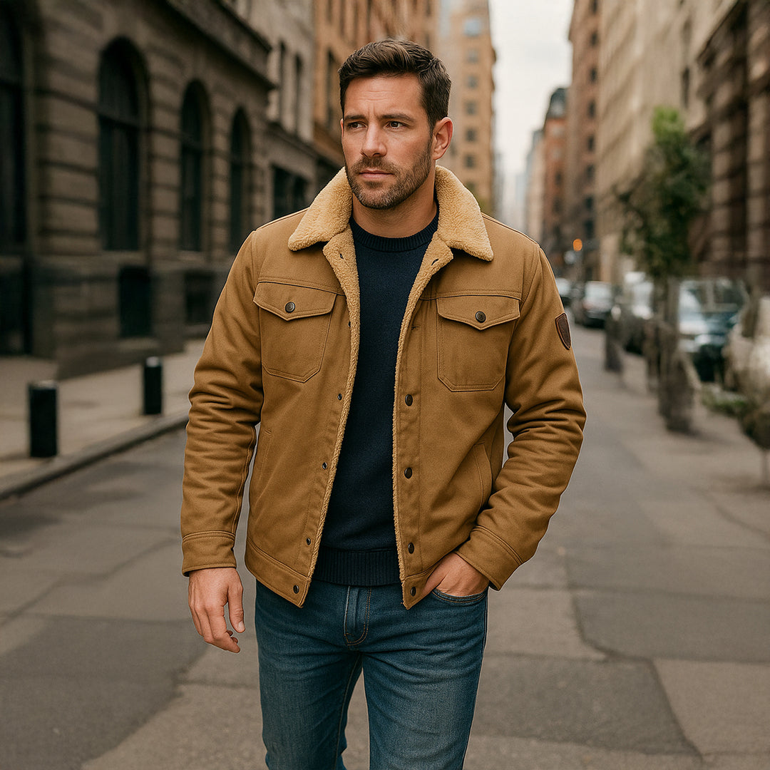 The York Warm Fleece Lined Winter Coat for Men
